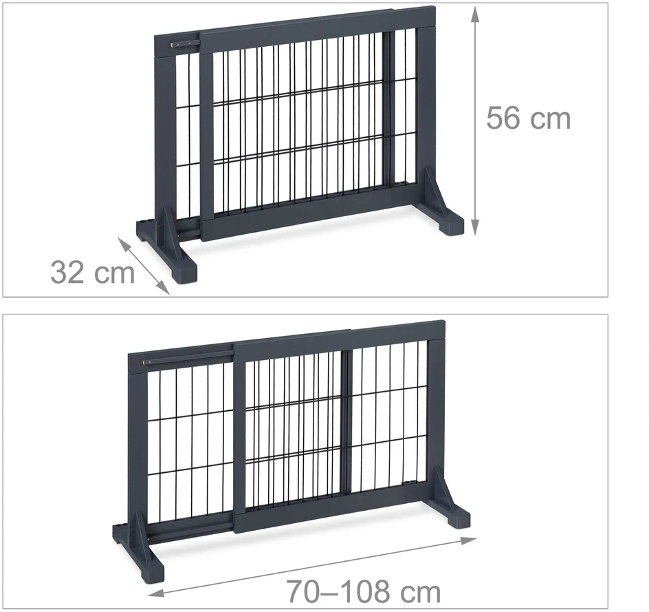 Relaxdays Pilki apsauginiai varteliai 56 cm
