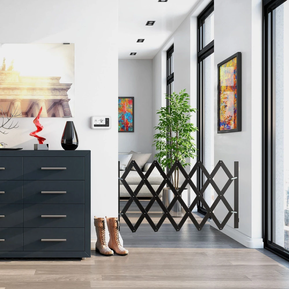 Relaxdays Apsauginiai varteliai, 70-82x35-126 cm, juodi