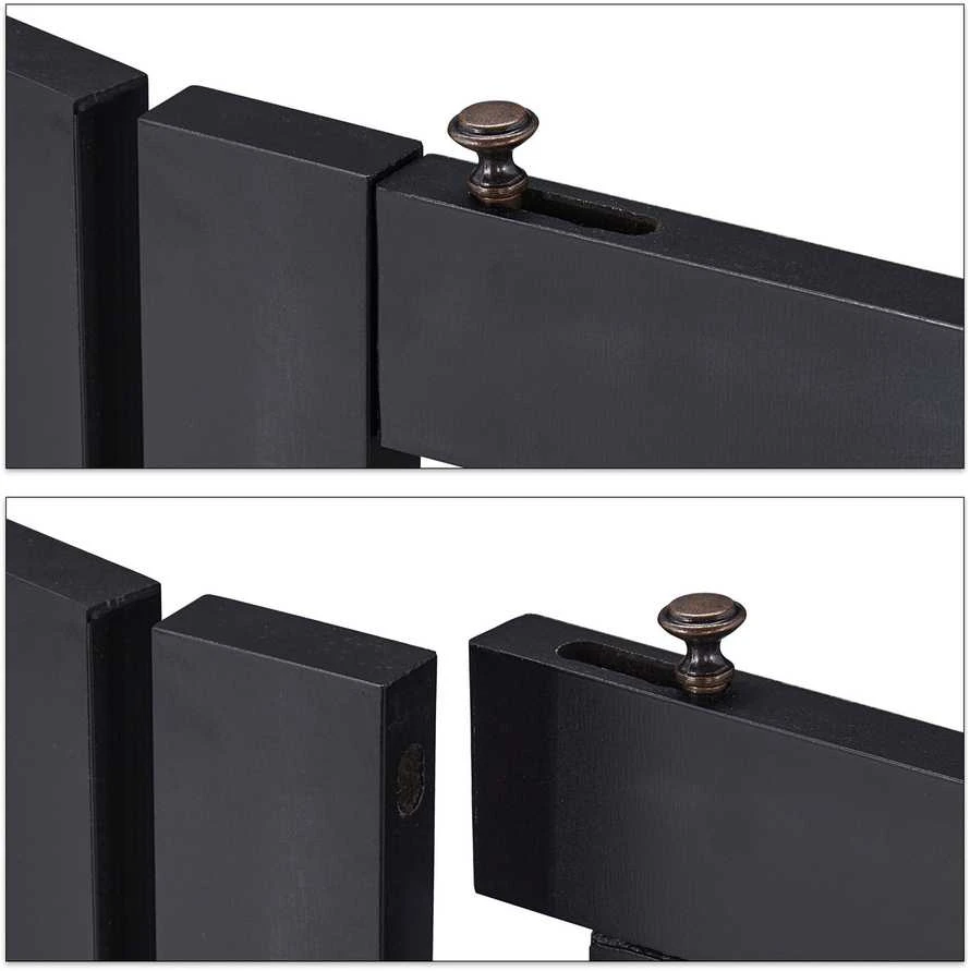 Relaxdays Apsauginiai varteliai, 92x154x30 cm, juoda, MDF