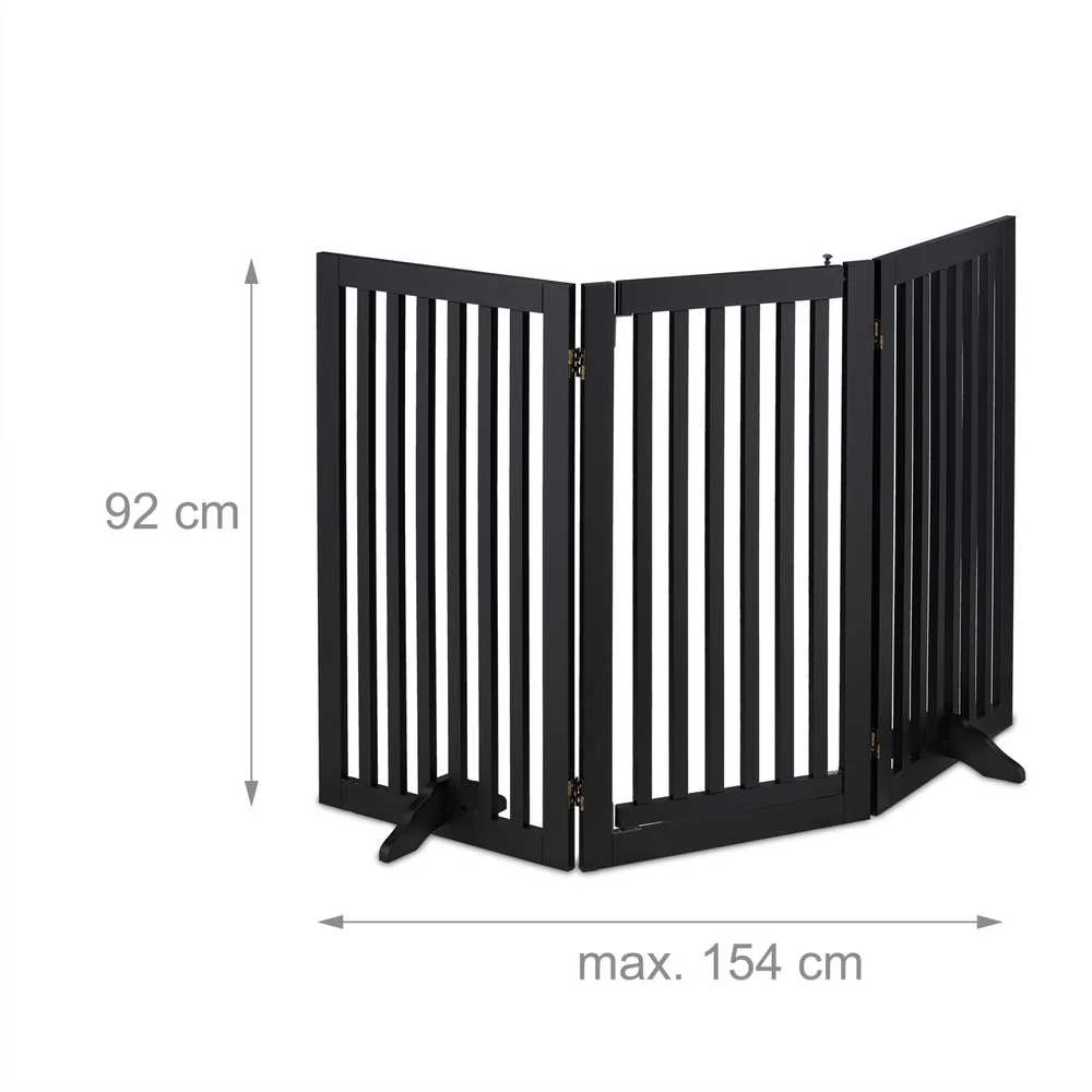 Relaxdays Apsauginiai varteliai, 92x154x30 cm, juoda, MDF