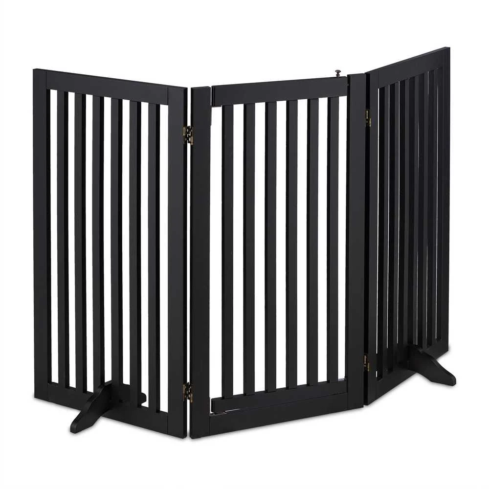 Relaxdays Apsauginiai varteliai, 92x154x30 cm, juoda, MDF