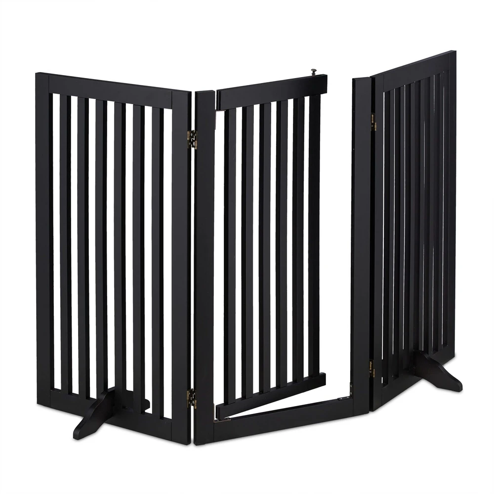 Relaxdays Apsauginiai varteliai, 92x154x30 cm, juoda, MDF