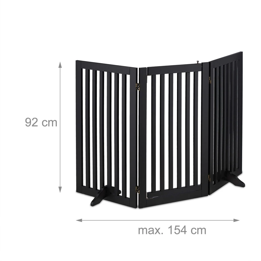 Relaxdays Apsauginiai varteliai, 92x154x30 cm, juoda, MDF