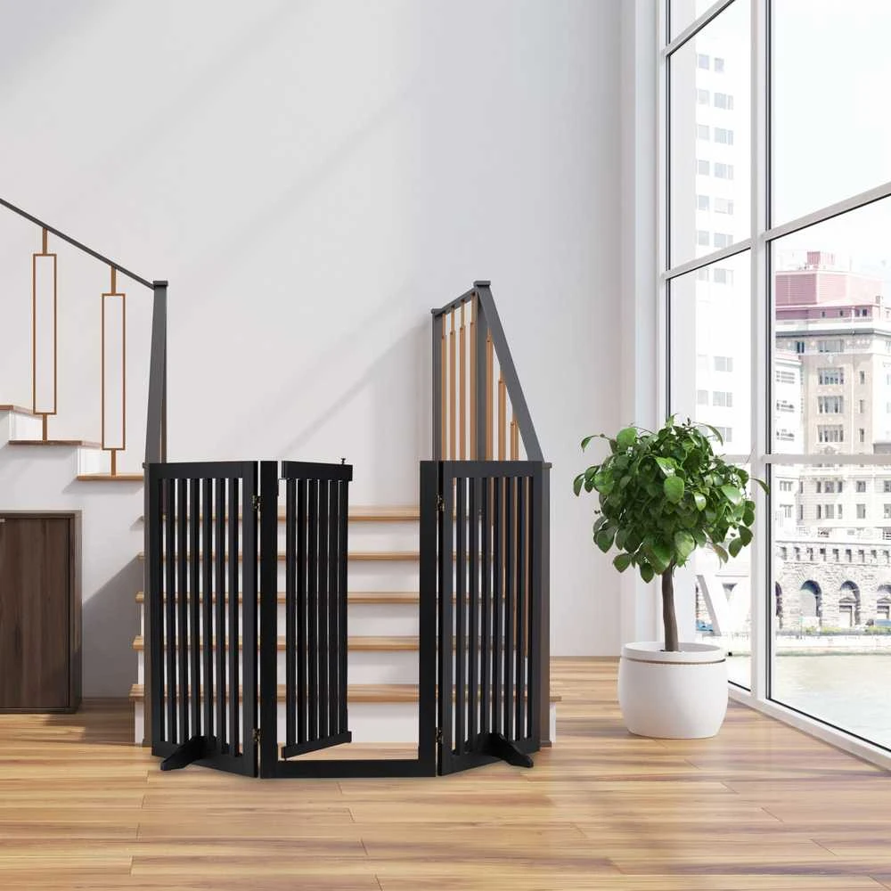 Relaxdays Apsauginiai varteliai, 92x154x30 cm, juoda, MDF