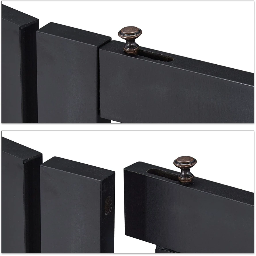 Relaxdays Apsauginiai varteliai, 92x154x30 cm, juoda, MDF
