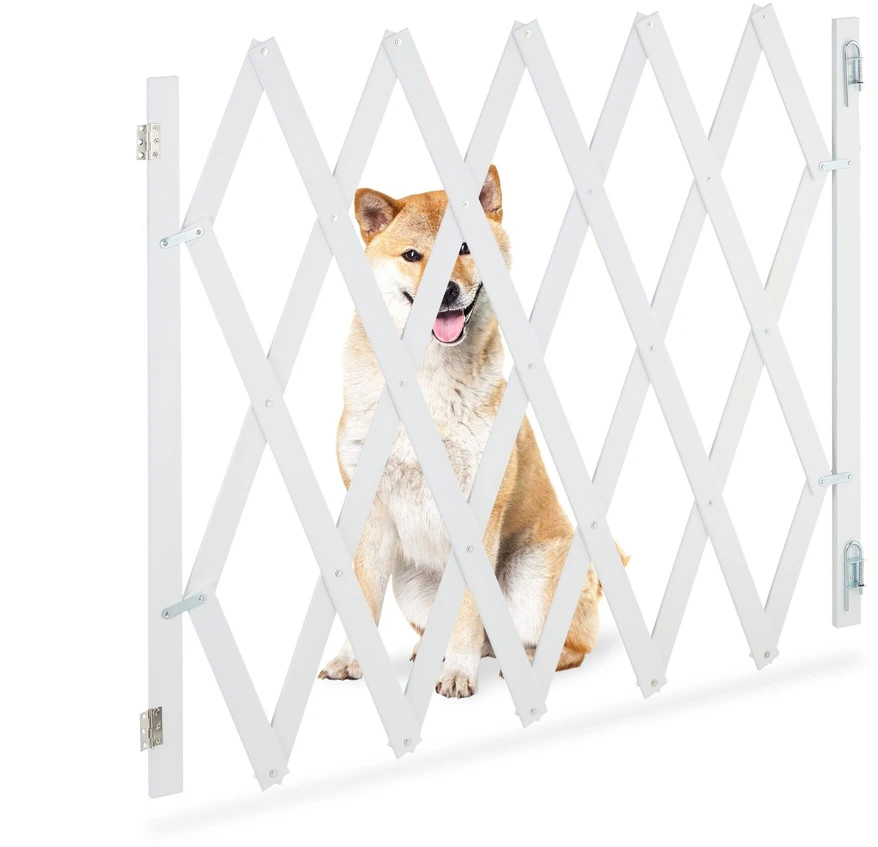 Relaxdays Apsauginiai varteliai, bambukas, 87-97x34-140 cm, balta