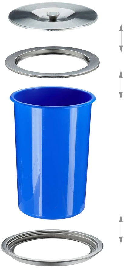 Relaxdays Plastikinė ir plieninė šiukšliadėžė 8 l