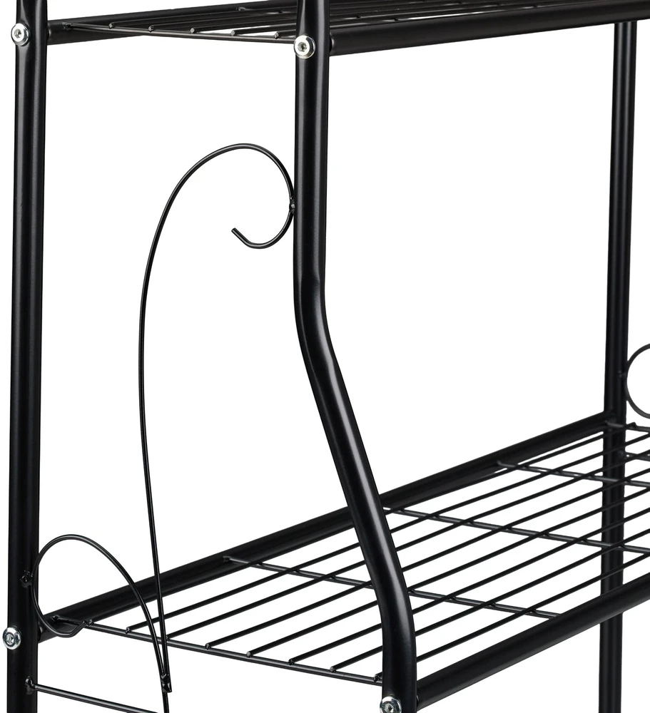 Relaxdays Augalų stovas, 83x71x24,5 cm, juodas, metalas