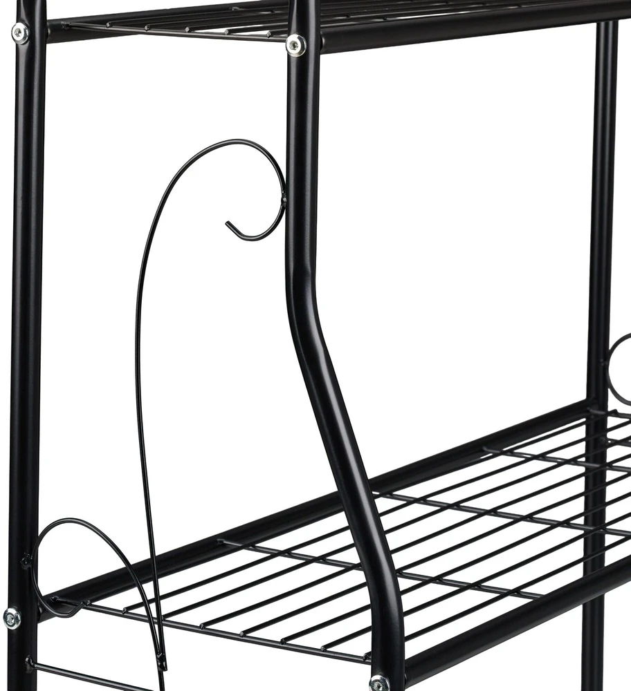 Relaxdays Augalų stovas, 83x71x24,5 cm, juodas, metalas