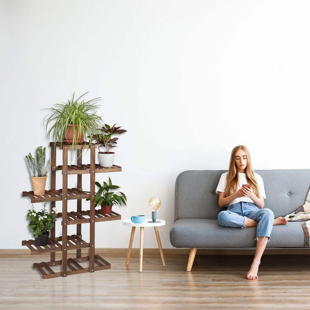 Relaxdays Medinis gėlių ekspozicijos stovas