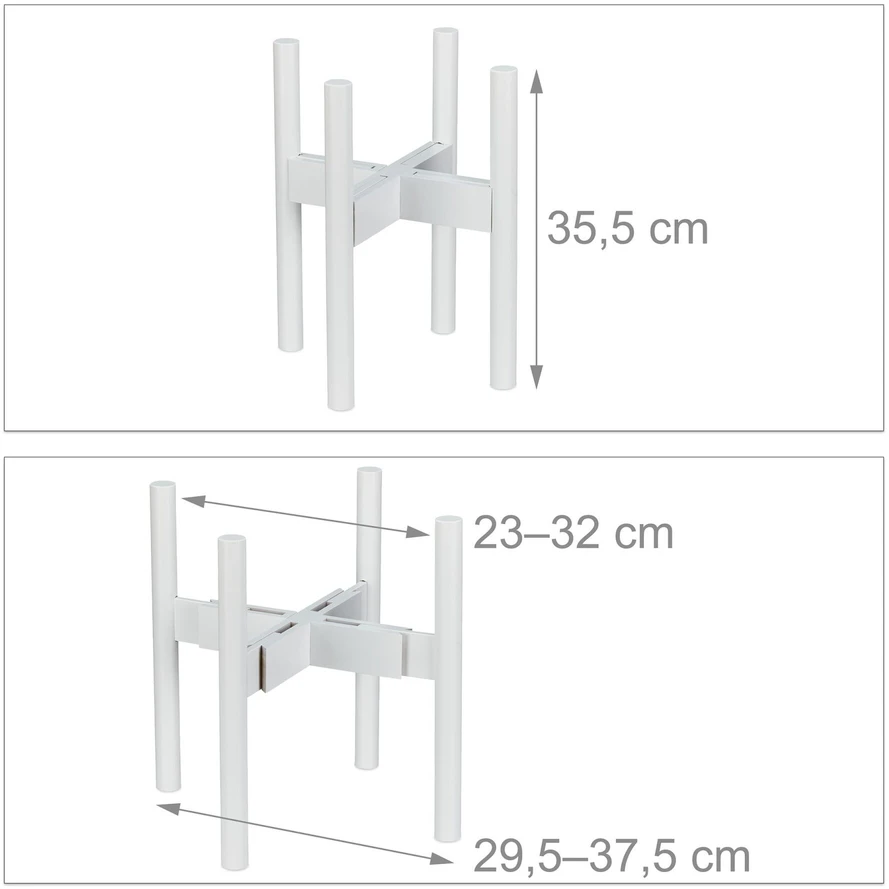 Relaxdays Reguliuojamas bambukinis augalų stovas