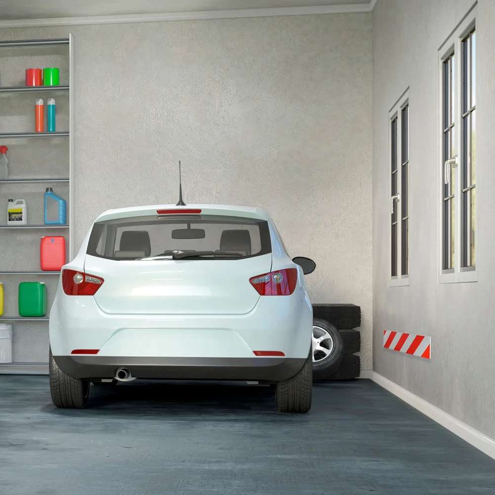 Relaxdays Automobilio durelių apsauga, 10x50x1,5 cm, raudona, balta, putplastis
