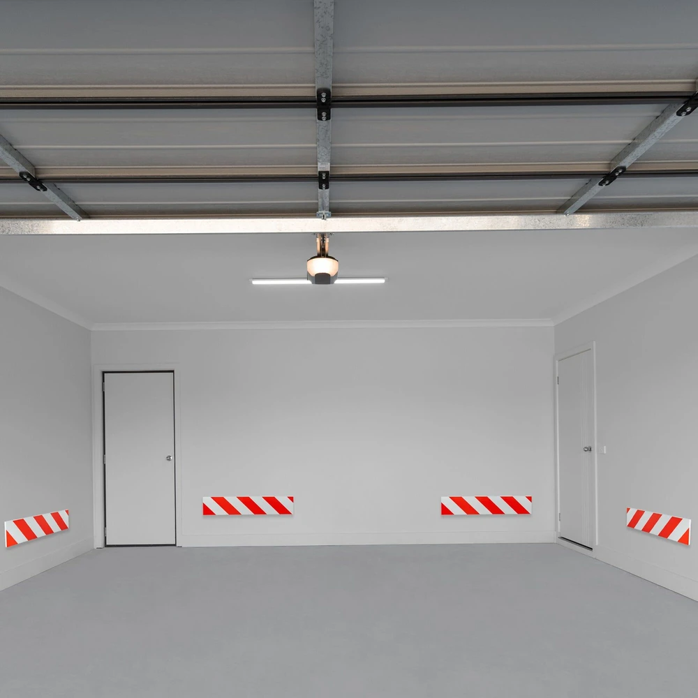 Relaxdays Automobilio durelių apsauga, 10x50x1,5 cm, raudona, balta, putplastis