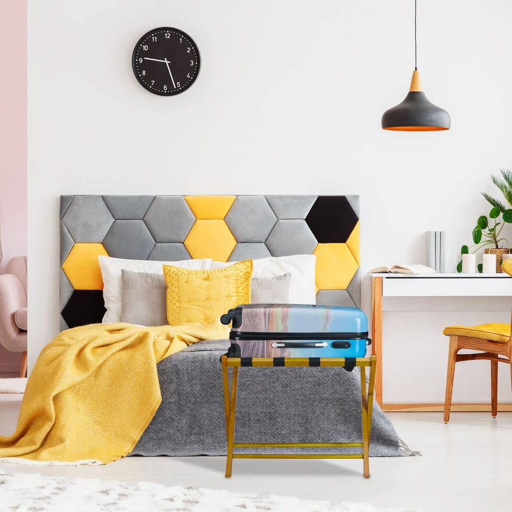 Kelioninis Relaxdays Sulankstomas medinis bagažo stovas
