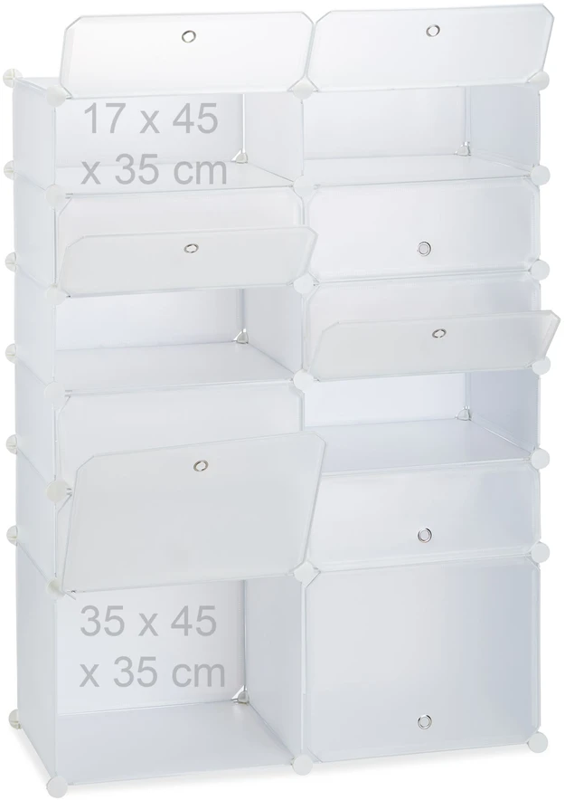 Relaxdays Plastikinė batų spintelė su 12 skyrių