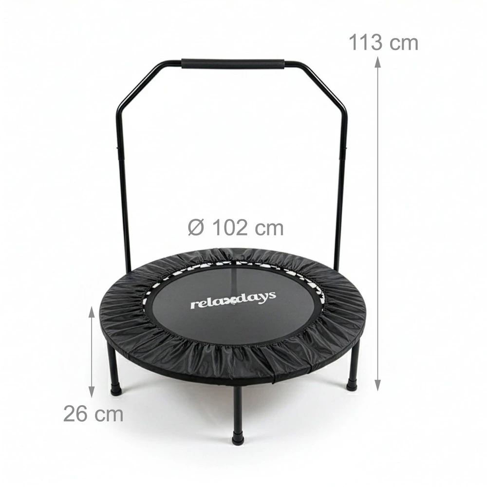 Relaxdays Tramplynas su apsauginiu turėklu Ø 102 cm