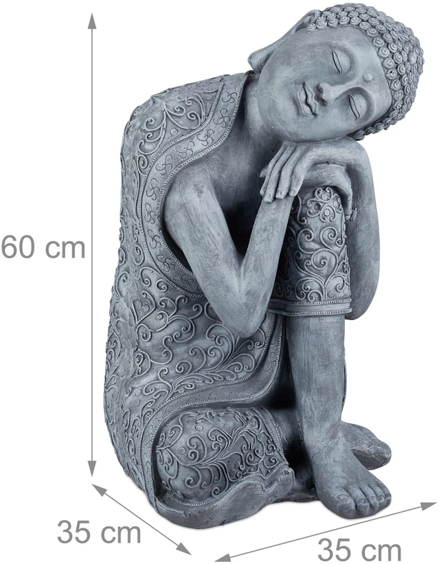 Relaxdays Budos figūrėlė pakreipta galva 60 cm