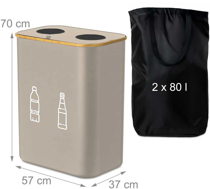 Relaxdays Taros butelių surinktuvas 160 l
