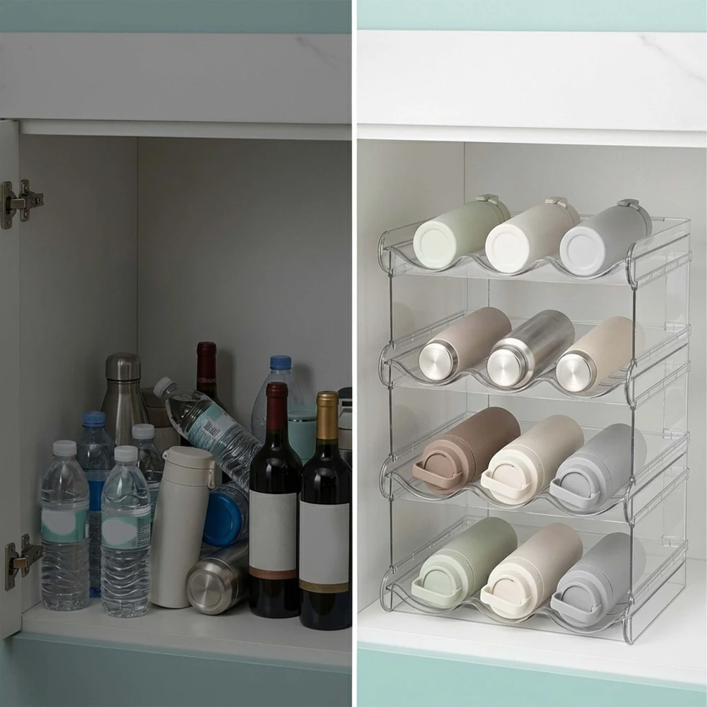 Relaxdays Dėžutėmis dėstoma butelių lentyna