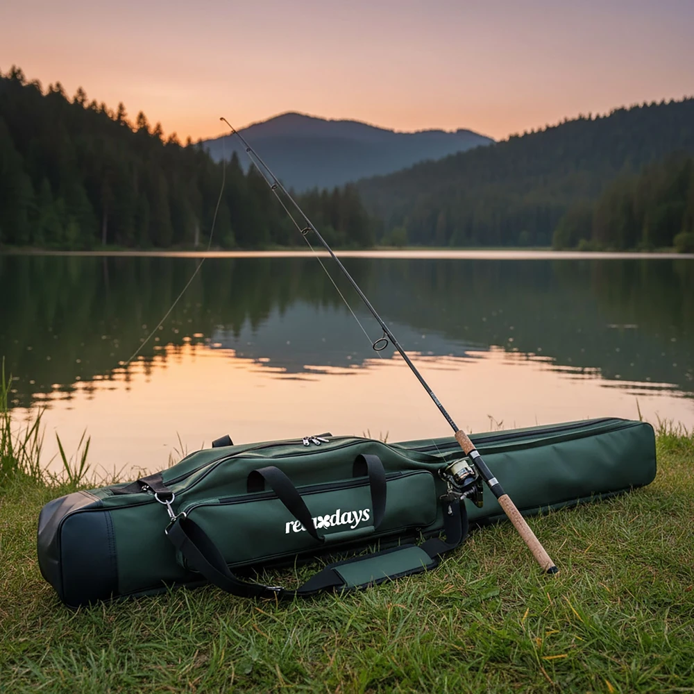 Relaxdays Didelė žvejybos meškerių dėžė, 5 skyreliai