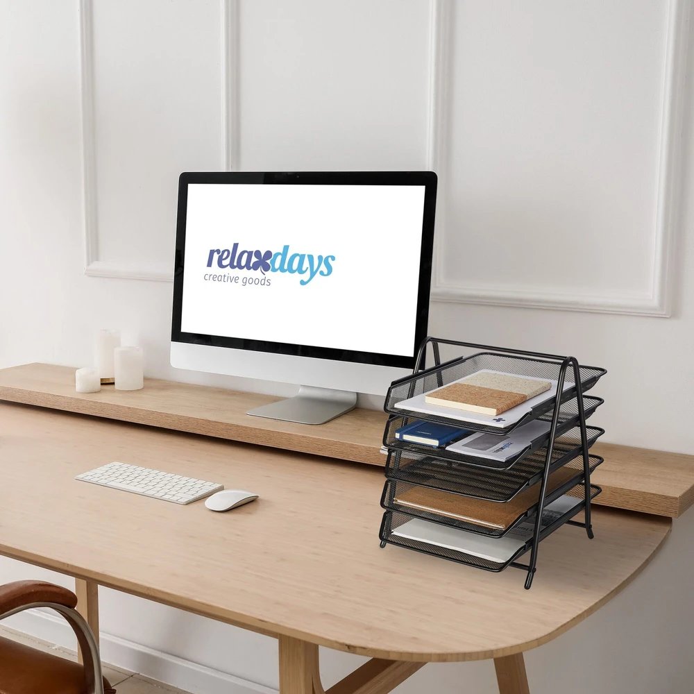 Relaxdays Dokumentų dėklas su 5 skyriais