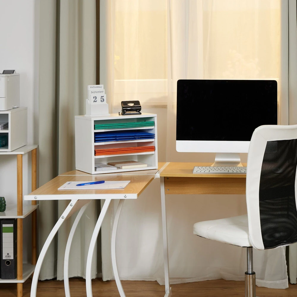 Relaxdays Baltas dokumentų organizatorius su 4 skyriais