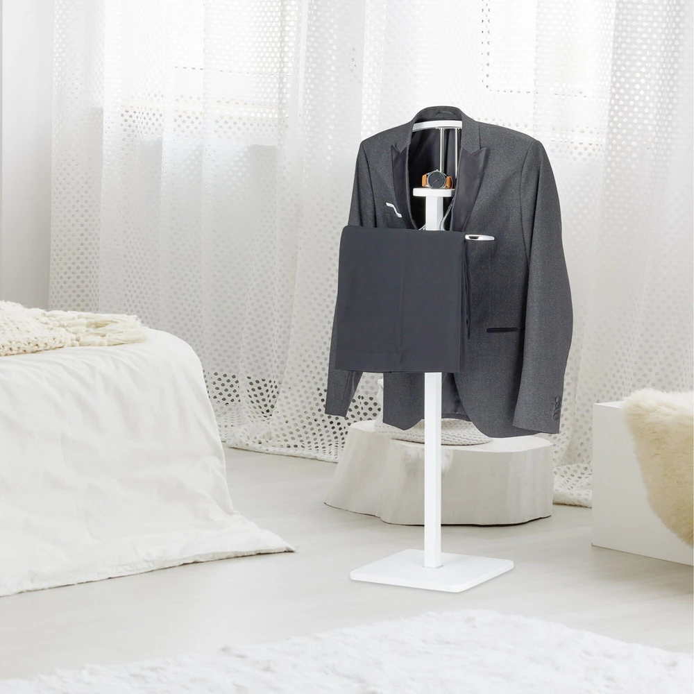 Relaxdays Baltas valet stovas