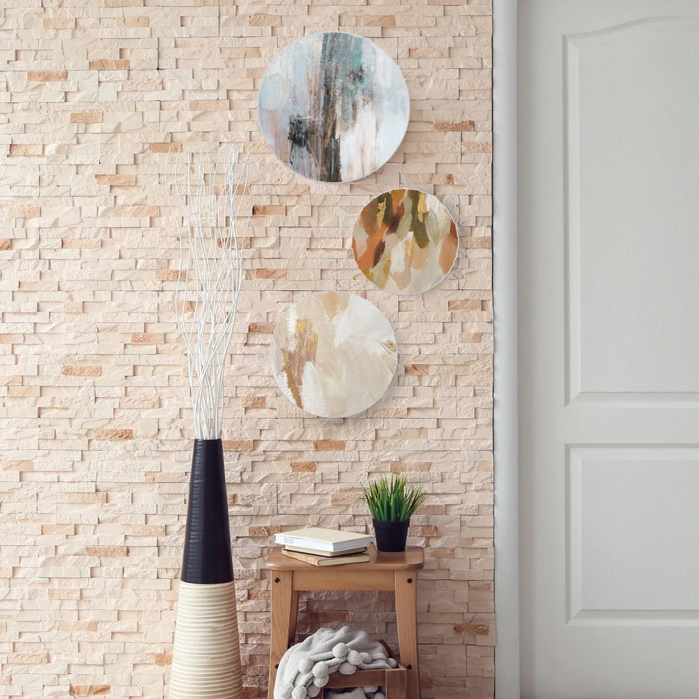 Relaxdays Apvalių drobių rinkinys iš 6 vnt.