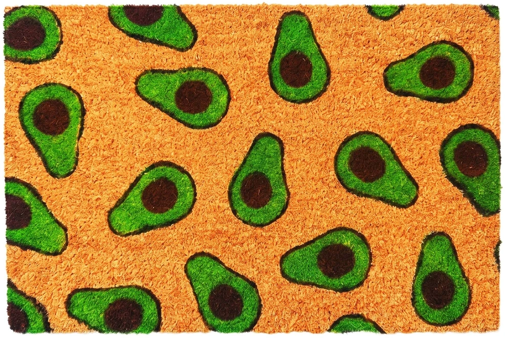 Relaxdays Kokosinis durų kilimėlis su motyvu, 60x40 cm