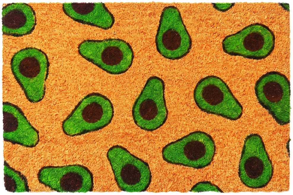 Relaxdays Kokosinis durų kilimėlis su motyvu, 60x40 cm