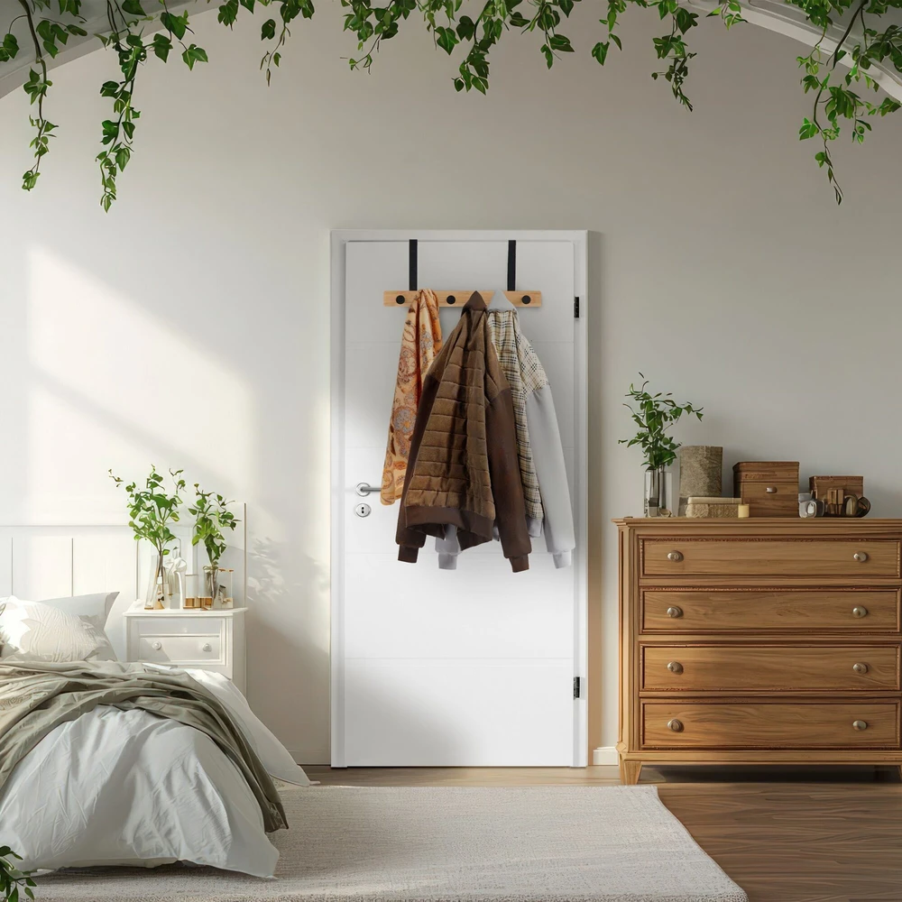 Relaxdays Pakabinamas laikiklis ant durų su 6 kabliukais