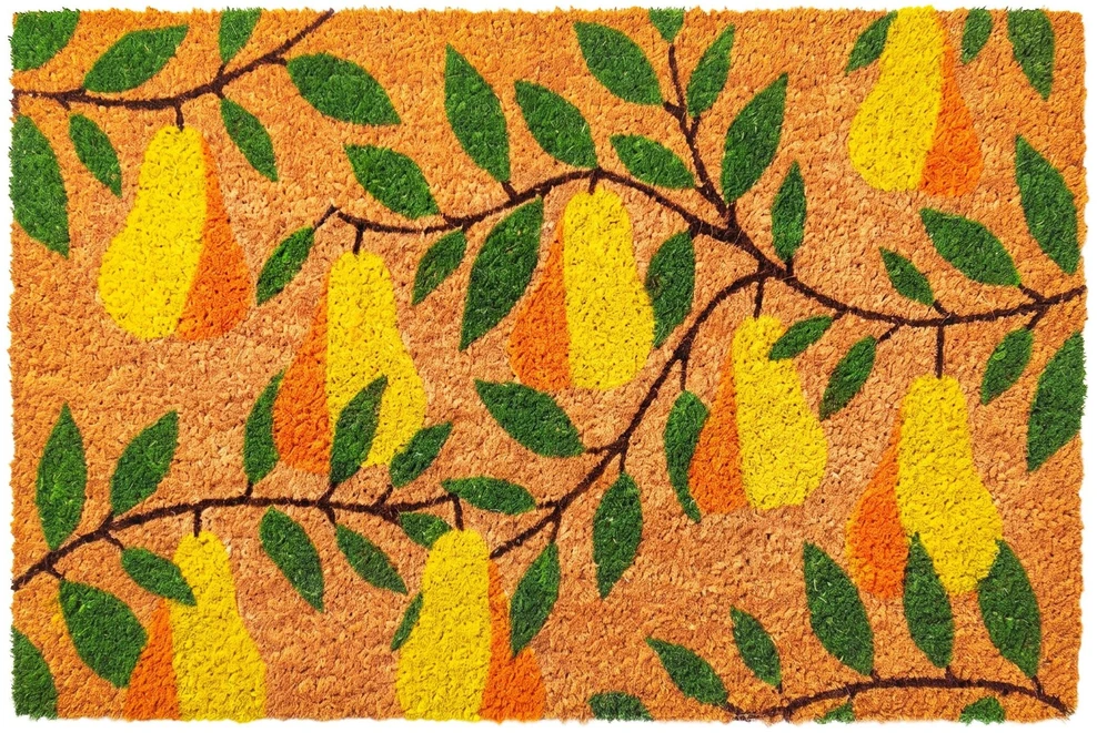 Relaxdays Kokosinis durų kilimėlis su motyvu, 60x40 cm
