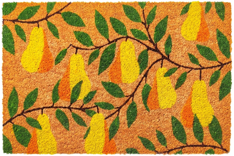 Relaxdays Kokosinis durų kilimėlis su motyvu, 60x40 cm