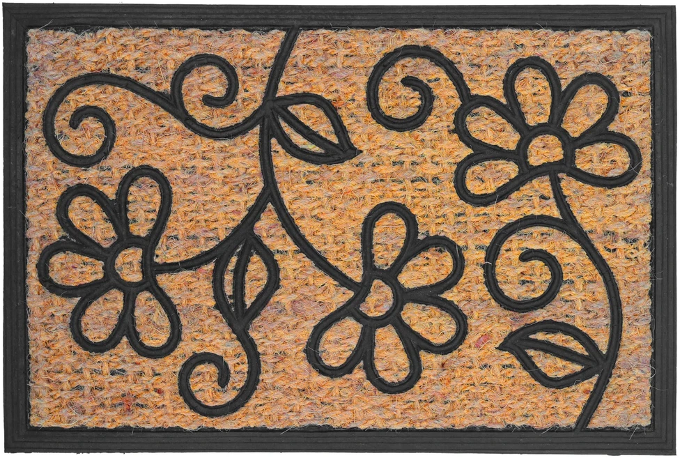 Relaxdays Kokoso pluošto ir PVC durų kilimėlis, 60 x 40 cm