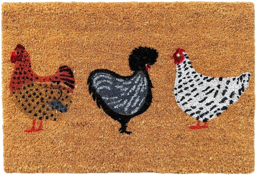 Relaxdays Kokosinis durų kilimėlis su gyvūnais, 60x40 cm