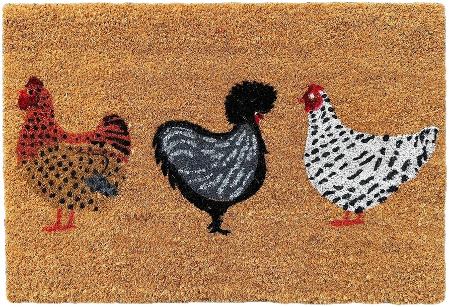 Relaxdays Kokosinis durų kilimėlis su gyvūnais, 60x40 cm