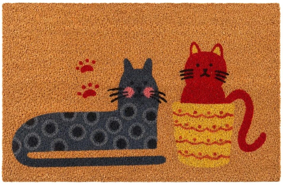 Relaxdays Kokosinis gyvūno kilimėlis prie durų, 60x40 cm