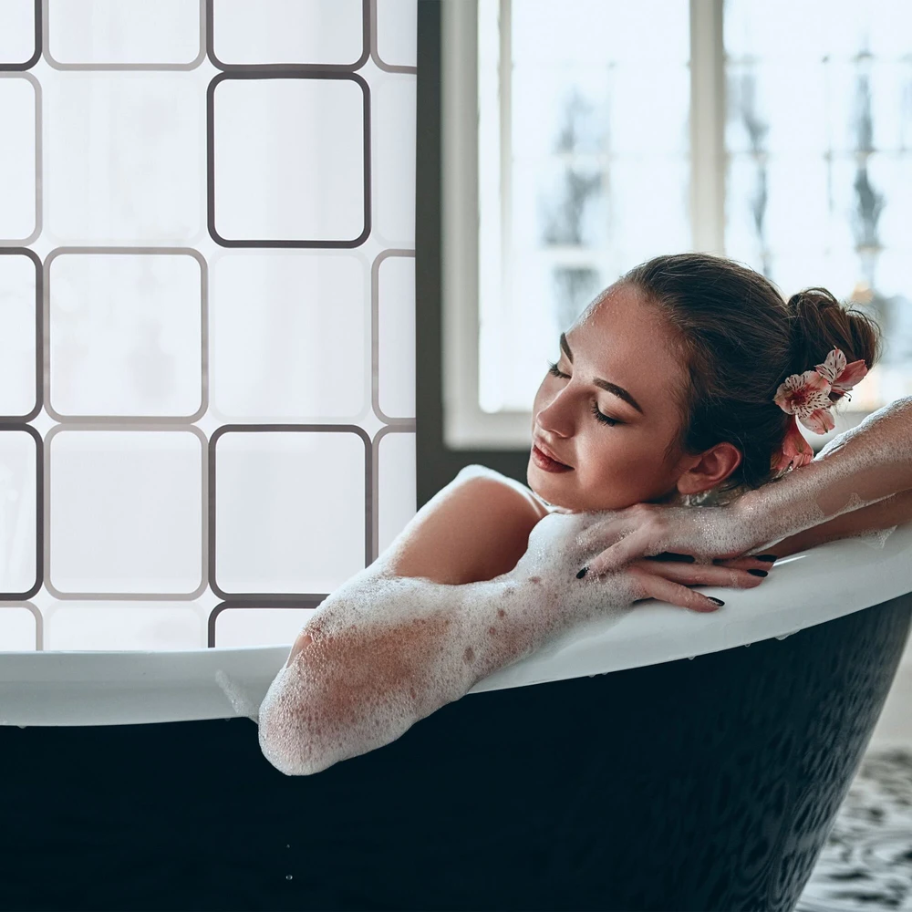 Relaxdays Dušo roletinis uždangalas SQUARE
