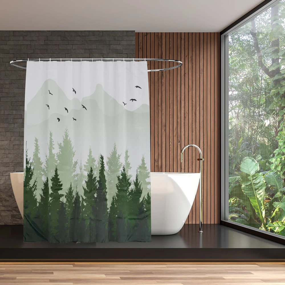 Relaxdays Dušo užuolaida su motyvu 180x200 cm
