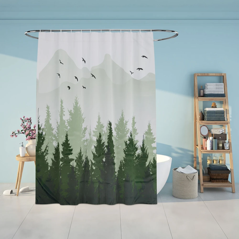 Relaxdays Dušo užuolaida su motyvu 180x200 cm