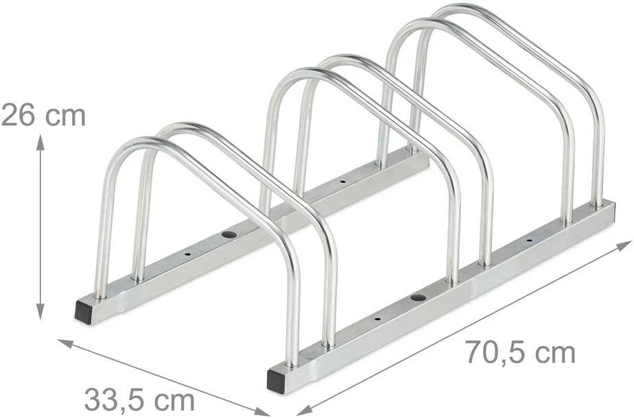 Relaxdays Metalinis dviračių stovas 3 dviračiams