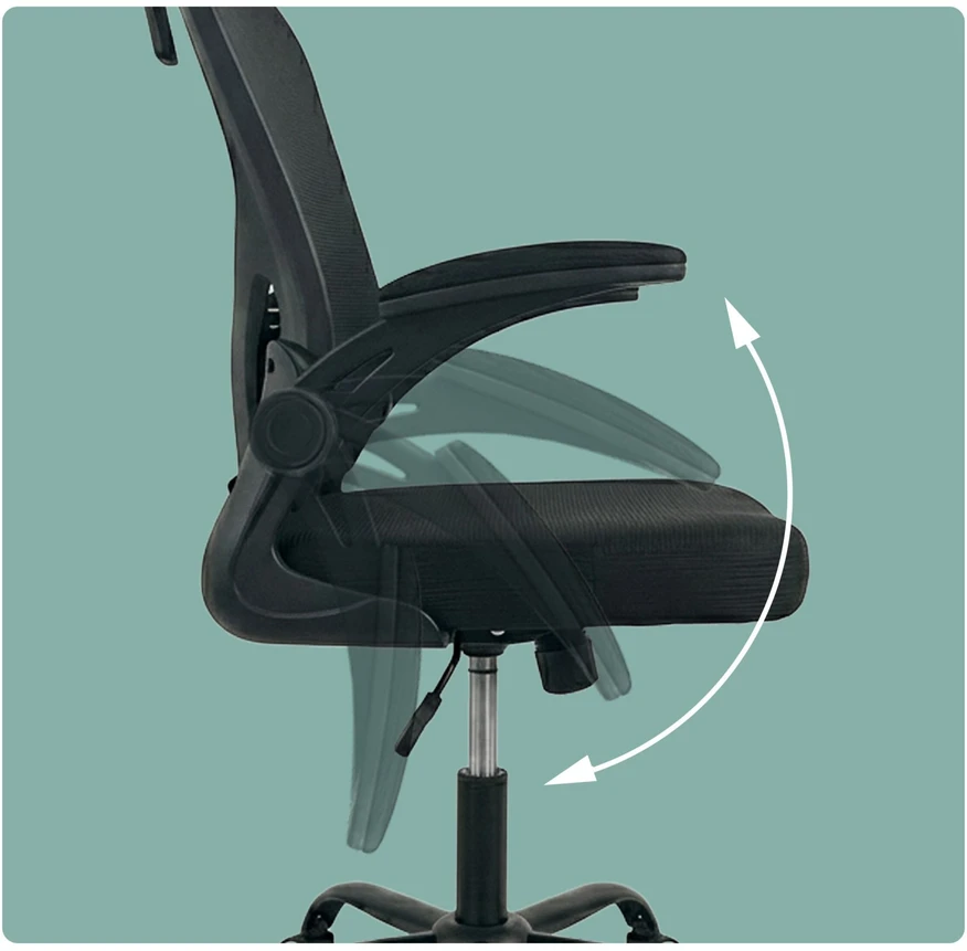Relaxdays Ergonomiška biuro kėdė, juoda