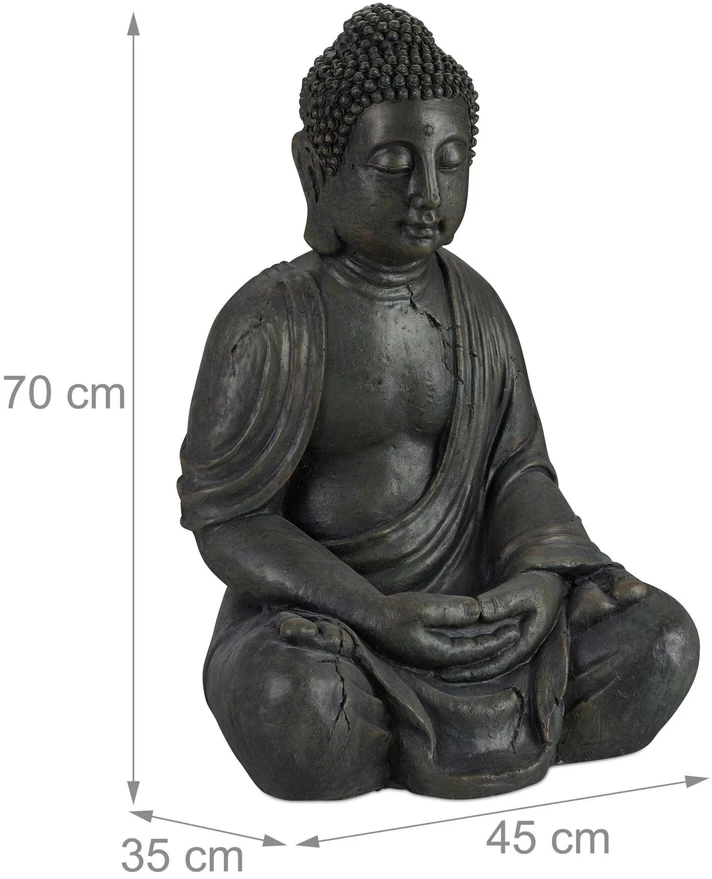 Relaxdays Budos figūrėlė iš keramikos 70 cm