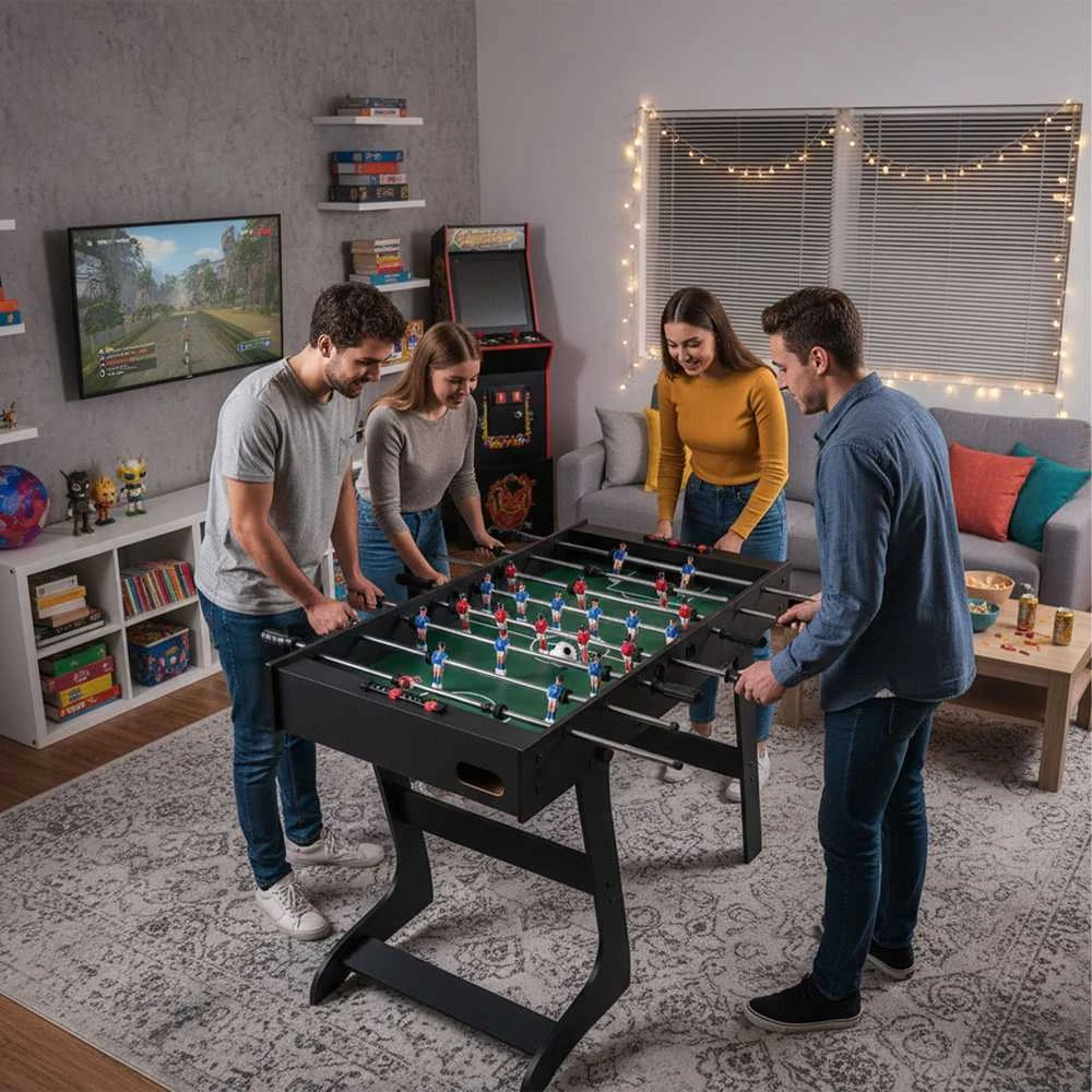 Relaxdays Sulankstomas stalo futbolo stalas