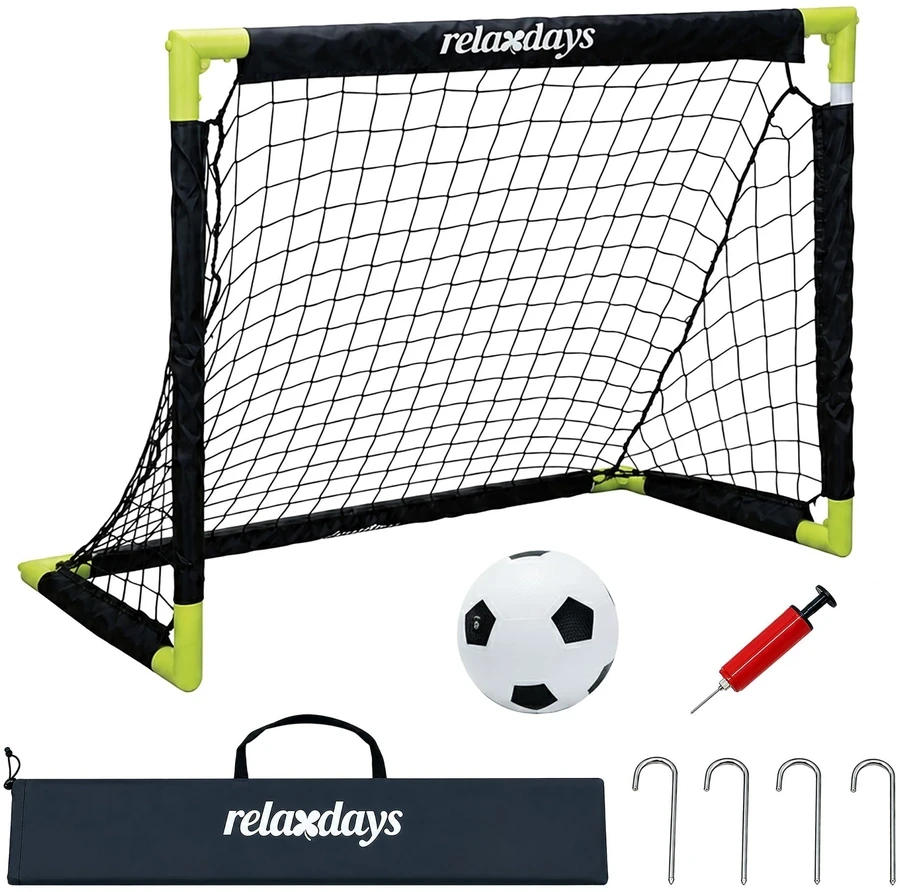 Relaxdays Futbolo vartai, kamuolys ir krepšys