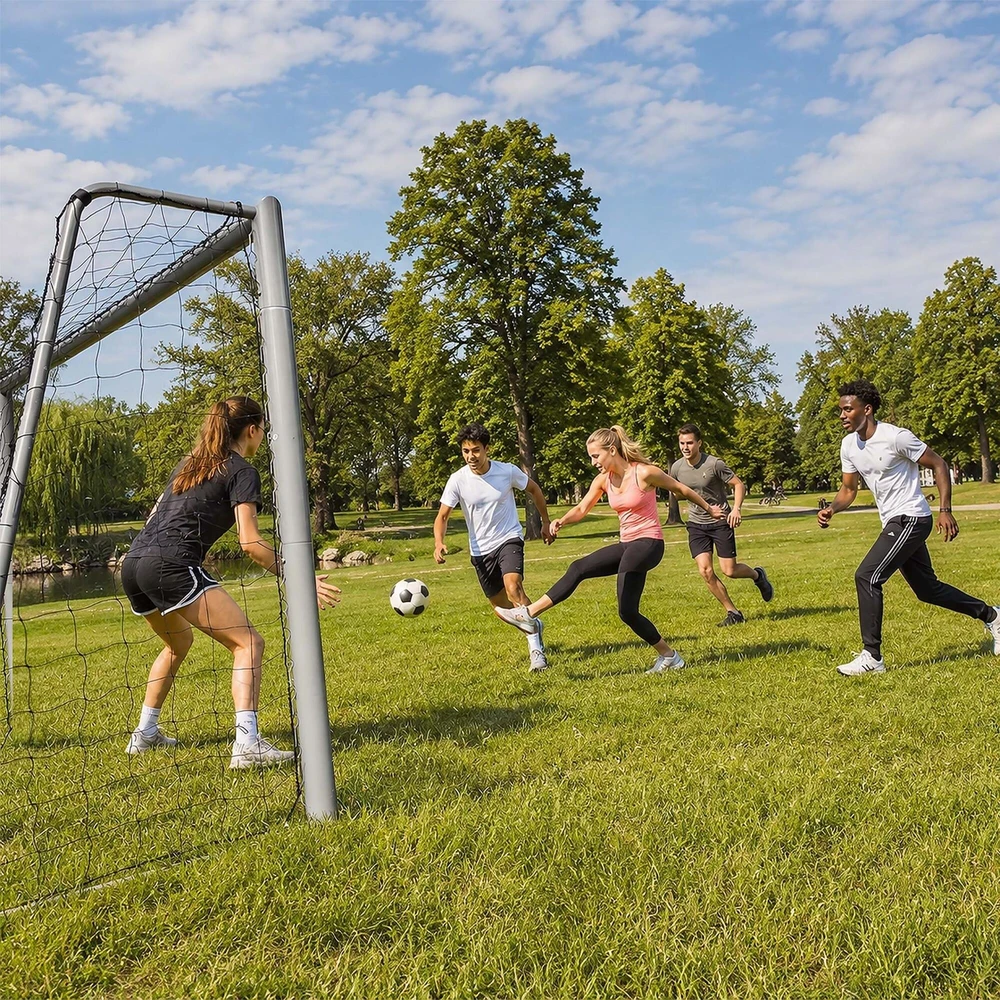 Relaxdays Plieniniai futbolo vartai