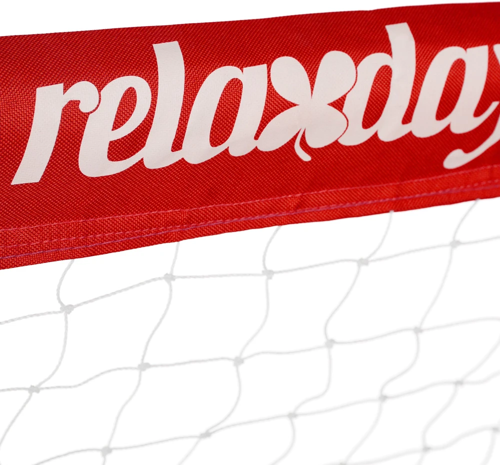 Relaxdays 2 futbolo vartų rinkinys, raudoni