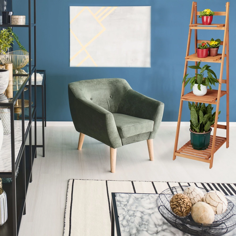 Relaxdays Gėlių stovas, medinis, 161x41x50 cm (Ekspozicinė prekė)