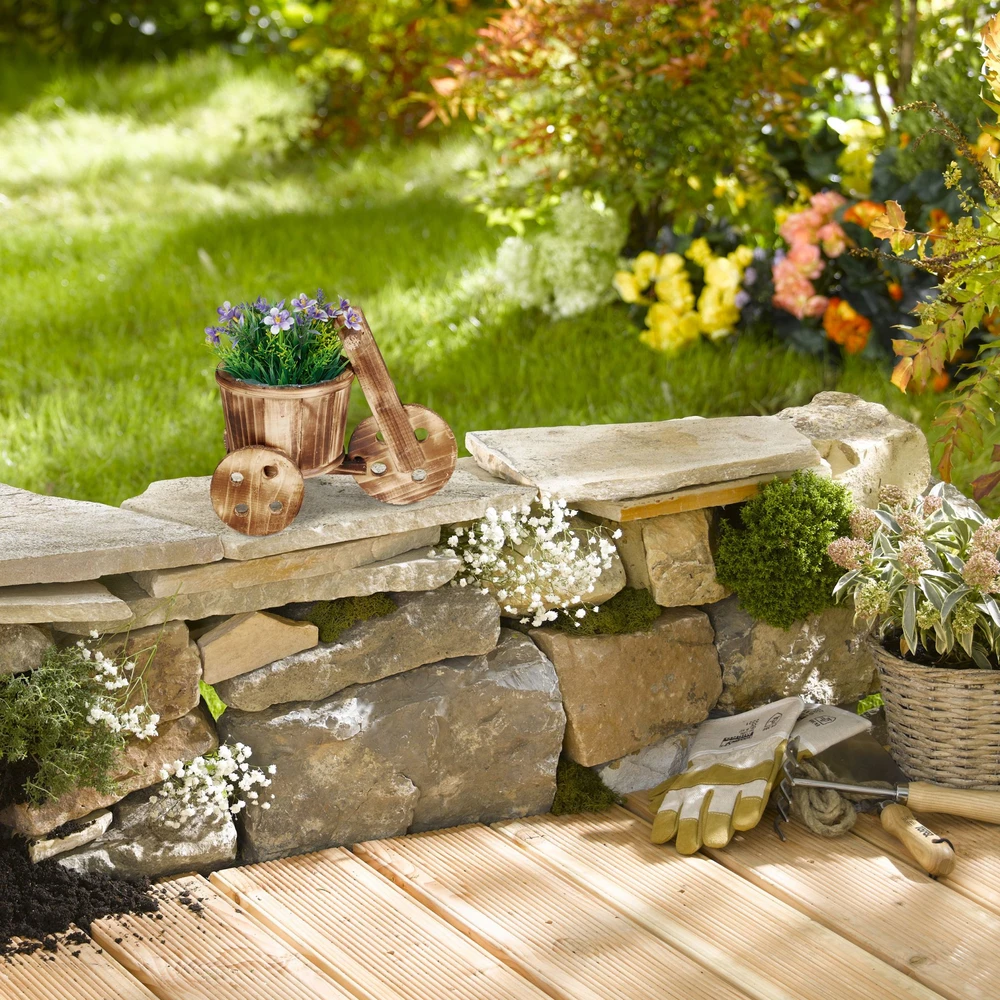 Relaxdays Medinis gėlių dviratis