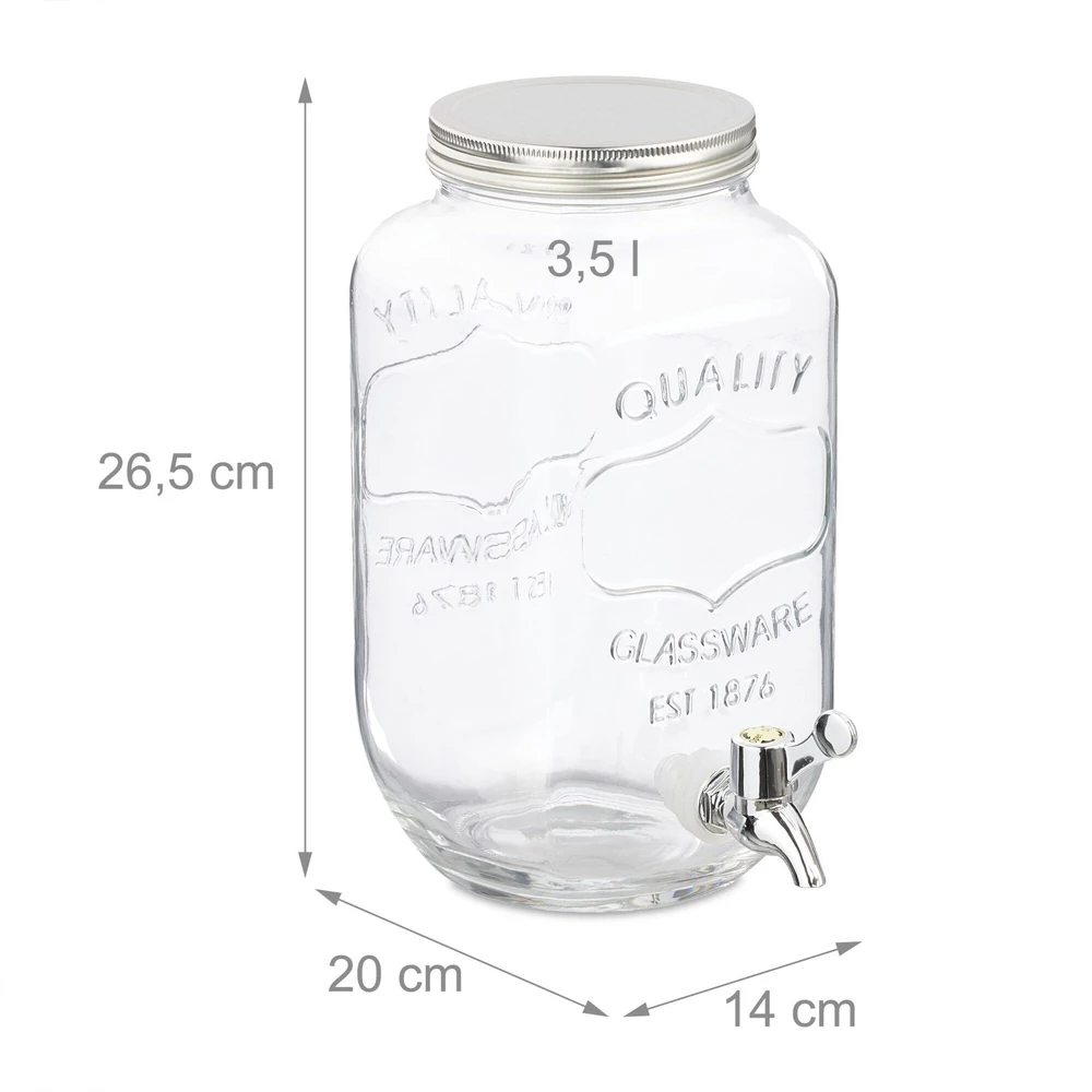 Gertuvė Relaxdays 2 gėrimų dozatorių rinkinys 3,5L